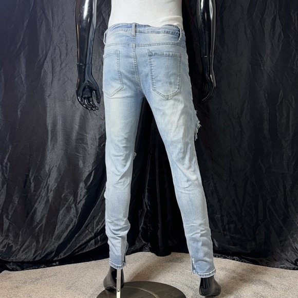 Men distressed Ripped denim jeans - Picture 4 of 5